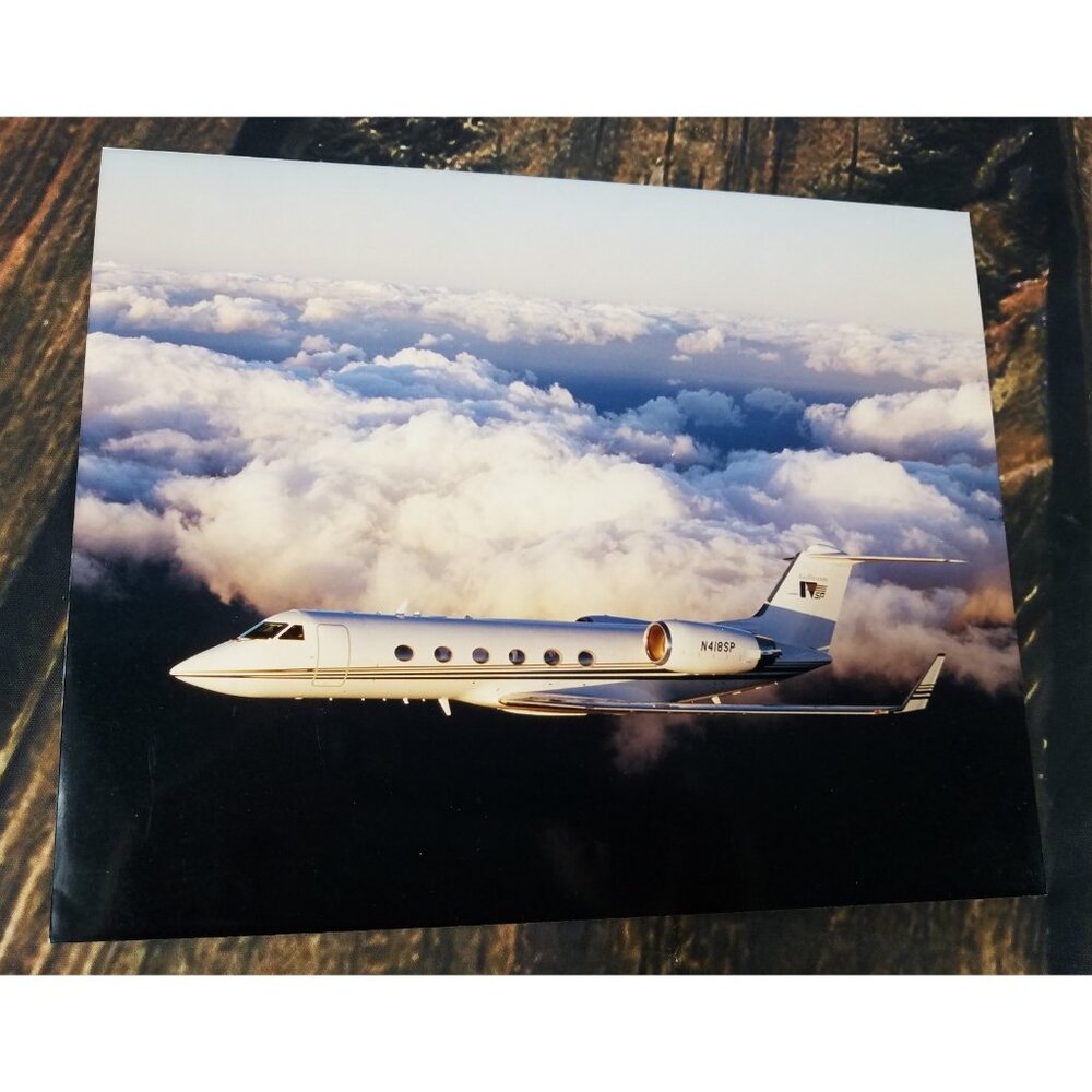 Vintage GULFSTREAM N418SP Business Jet Aircraft Photo Vintage Color Photograph